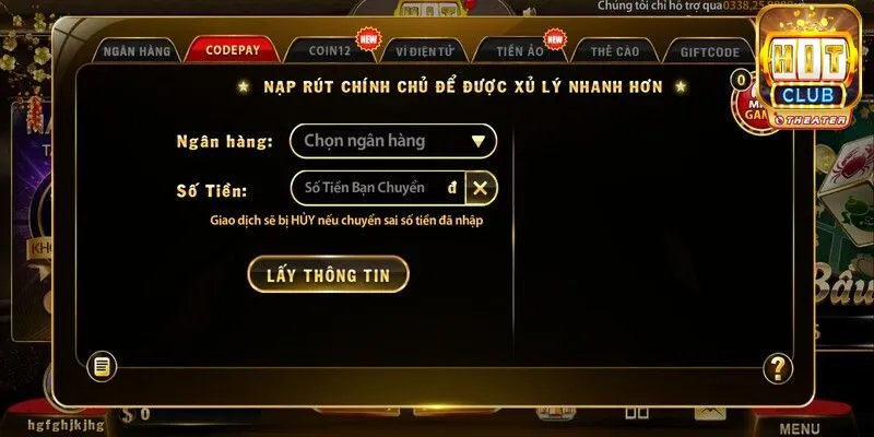 Cách nạp tiền Hitclub với 7 phương thức đơn giản  4 Cách nạp tiền Hitclub qua codepay