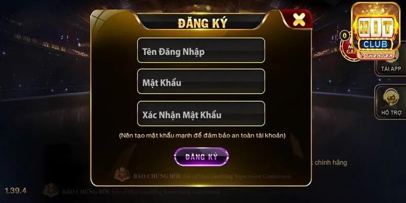 Đăng ký Hitclub - Hướng dẫn các bước thực hiện thao tác tạo tài khoản dễ dàng  5 Gửi lệnh đăng ký Hitclub